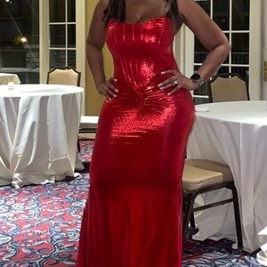 Elegant Red Evening Gown